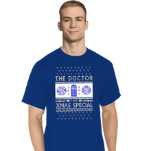 Load image into Gallery viewer, Shirts T-Shirts, Tall / Large / Royal Blue Doctor Ugly Sweater
