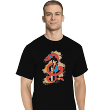 Load image into Gallery viewer, Shirts T-Shirts, Tall / Large / Black Mulan And The Dragon
