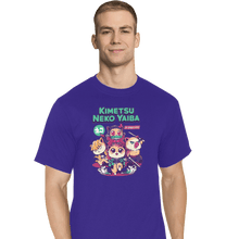 Load image into Gallery viewer, Shirts T-Shirts, Tall / Large / Royal Kimetsu Neko Yaiba