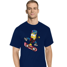 Load image into Gallery viewer, Daily_Deal_Shirts T-Shirts, Tall / Large / Navy Bart To The Future