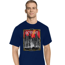 Load image into Gallery viewer, Shirts T-Shirts, Tall / Large / Navy Visit Gotham