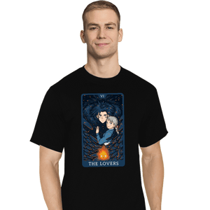 Daily_Deal_Shirts T-Shirts, Tall / Large / Black Tarot Ghibli The Lovers
