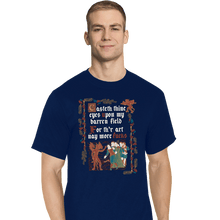 Load image into Gallery viewer, Daily_Deal_Shirts T-Shirts, Tall / Large / Navy Illuminated Fields