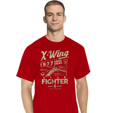 Load image into Gallery viewer, Daily_Deal_Shirts T-Shirts, Tall / Large / Red X-Wing Garage