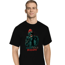 Load image into Gallery viewer, Daily_Deal_Shirts T-Shirts, Tall / Large / Black Tarman Wants Your Brains!
