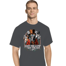 Load image into Gallery viewer, Daily_Deal_Shirts T-Shirts, Tall / Large / Charcoal Light The Lamp Not the Rat