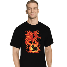Load image into Gallery viewer, Shirts T-Shirts, Tall / Large / Black The Flame Tailed Fox Within