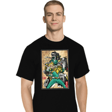Load image into Gallery viewer, Daily_Deal_Shirts T-Shirts, Tall / Large / Black Green Ranger Woodblock