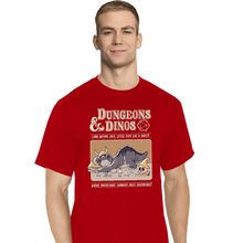 Load image into Gallery viewer, Daily_Deal_Shirts T-Shirts, Tall / Large / Red Dungeons And Dinos