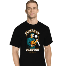 Load image into Gallery viewer, Secret_Shirts T-Shirts, Tall / Large / Black Halloween Carving