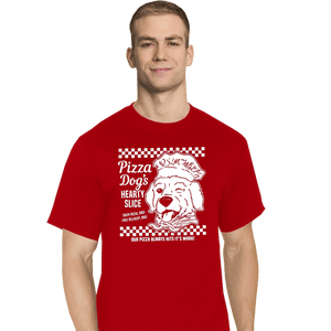 Daily_Deal_Shirts T-Shirts, Tall / Large / Red Pizza Dog