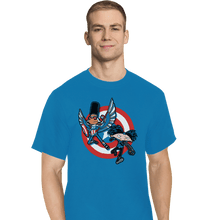 Load image into Gallery viewer, Daily_Deal_Shirts T-Shirts, Tall / Large / Royal Blue Captain Tallhair And Football Soldier