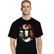 Load image into Gallery viewer, Daily_Deal_Shirts T-Shirts, Tall / Large / Black Spooky Kitty Crew