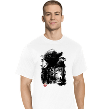 Load image into Gallery viewer, Daily_Deal_Shirts T-Shirts, Tall / Large / White The Master In The Swamp Sumi-e