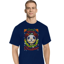 Load image into Gallery viewer, Daily_Deal_Shirts T-Shirts, Tall / Large / Navy Going Merry Christmas