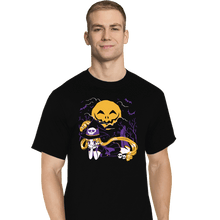 Load image into Gallery viewer, Daily_Deal_Shirts T-Shirts, Tall / Large / Black Magical Halloween Moon