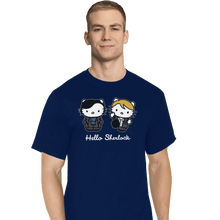 Load image into Gallery viewer, Shirts T-Shirts, Tall / Large / Navy Hello Sherlock