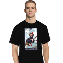 Load image into Gallery viewer, Daily_Deal_Shirts T-Shirts, Tall / Large / Black Tarot Ghibli The Magician