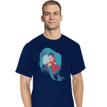 Load image into Gallery viewer, Shirts T-Shirts, Tall / Large / Navy Mermaid Kiss