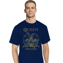 Load image into Gallery viewer, Shirts T-Shirts, Tall / Large / Navy Queen Of Dragons
