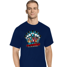 Load image into Gallery viewer, Daily_Deal_Shirts T-Shirts, Tall / Large / Navy Family VS Machines