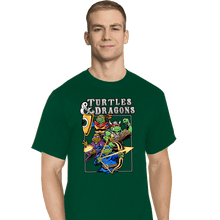Load image into Gallery viewer, Daily_Deal_Shirts T-Shirts, Tall / Large / Charcoal Turtles & Dragons