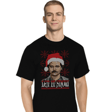 Load image into Gallery viewer, Shirts T-Shirts, Tall / Large / Black Let It Snow