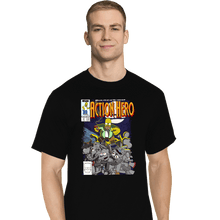 Load image into Gallery viewer, Daily_Deal_Shirts T-Shirts, Tall / Large / Black Action Hero