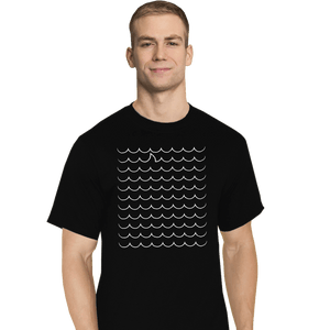 Shirts T-Shirts, Tall / Large / Black Shark Wave