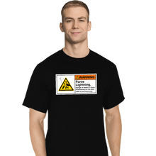 Load image into Gallery viewer, Daily_Deal_Shirts T-Shirts, Tall / Large / Black Caution Force Lightning