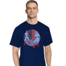 Load image into Gallery viewer, Shirts T-Shirts, Tall / Large / Navy Captain Americas