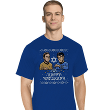 Load image into Gallery viewer, Daily_Deal_Shirts T-Shirts, Tall / Large / Royal Blue Celebrate Hanukkah
