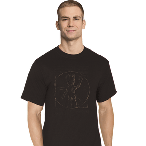 Shirts T-Shirts, Tall / Large / Black Vitruvian Groot