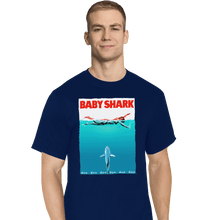 Load image into Gallery viewer, Shirts T-Shirts, Tall / Large / Navy Baby Shark