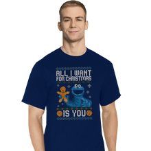 Load image into Gallery viewer, Secret_Shirts T-Shirts, Tall / Large / Navy Cookie Christmas