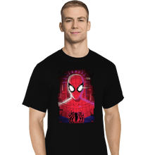 Load image into Gallery viewer, Daily_Deal_Shirts T-Shirts, Tall / Large / Black Glitch Peter Spider
