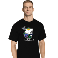 Load image into Gallery viewer, Shirts T-Shirts, Tall / Large / Black Hey Listen