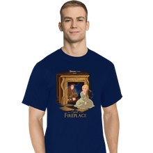 Load image into Gallery viewer, Secret_Shirts T-Shirts, Tall / Large / Navy Girl In The Fireplace