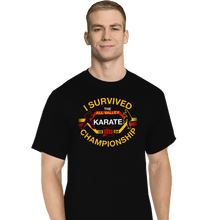 Load image into Gallery viewer, Daily_Deal_Shirts T-Shirts, Tall / Large / Black I Survived All Valley Karate