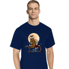 Load image into Gallery viewer, Daily_Deal_Shirts T-Shirts, Tall / Large / Navy Calvin Friends