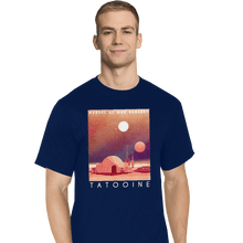 Load image into Gallery viewer, Shirts T-Shirts, Tall / Large / Navy Visit Tatooine