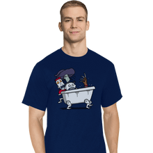 Load image into Gallery viewer, Daily_Deal_Shirts T-Shirts, Tall / Large / Navy Halloween Bathtub