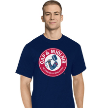 Load image into Gallery viewer, Shirts T-Shirts, Tall / Large / Navy Cap And Mjolnir