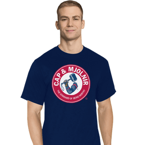 Shirts T-Shirts, Tall / Large / Navy Cap And Mjolnir