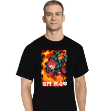 Load image into Gallery viewer, Shirts T-Shirts, Tall / Large / Black Slayer Tanjiro