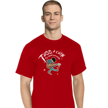 Load image into Gallery viewer, Shirts T-Shirts, Tall / Large / Red Toss A Coin Pilgrim
