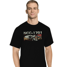 Load image into Gallery viewer, Shirts T-Shirts, Tall / Large / Black Retro NCC-1701