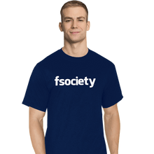 Load image into Gallery viewer, Shirts T-Shirts, Tall / Large / Navy fsociety
