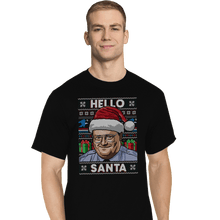 Load image into Gallery viewer, Shirts T-Shirts, Tall / Large / Black Hello Santa