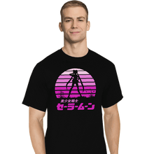 Load image into Gallery viewer, Shirts T-Shirts, Tall / Large / Black Sailor Moon Sun Set